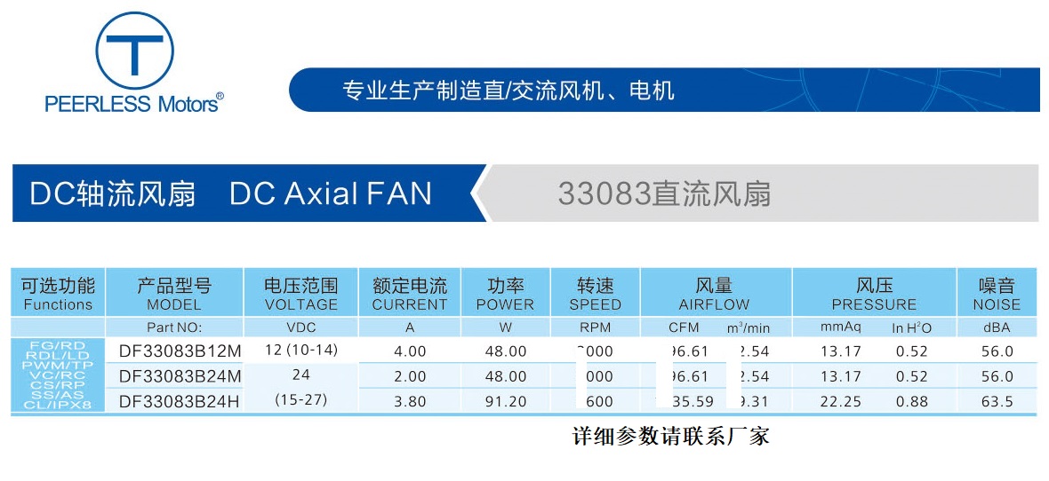 30083散熱風(fēng)機(jī)參數(shù)